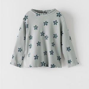 NWOT Zara Floral Long Sleeve Shirt